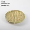 Handmade Bamboo Weaving Sieve Basket Storage and Snack Plate Set