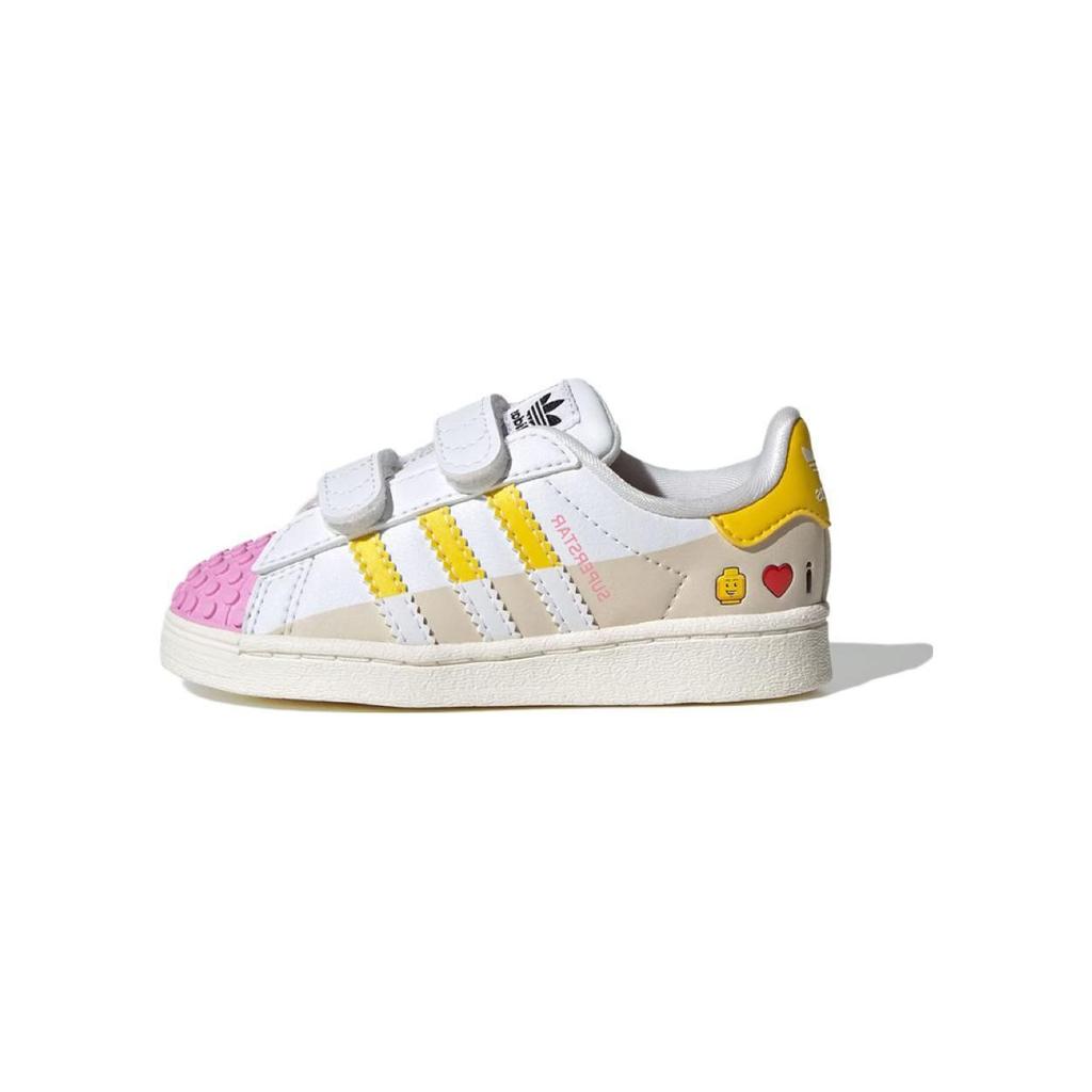 adidas LEGO x Superstar CF I I Love Lego - Pink Baby Sneakers White Cloud-White Yellow IF2912