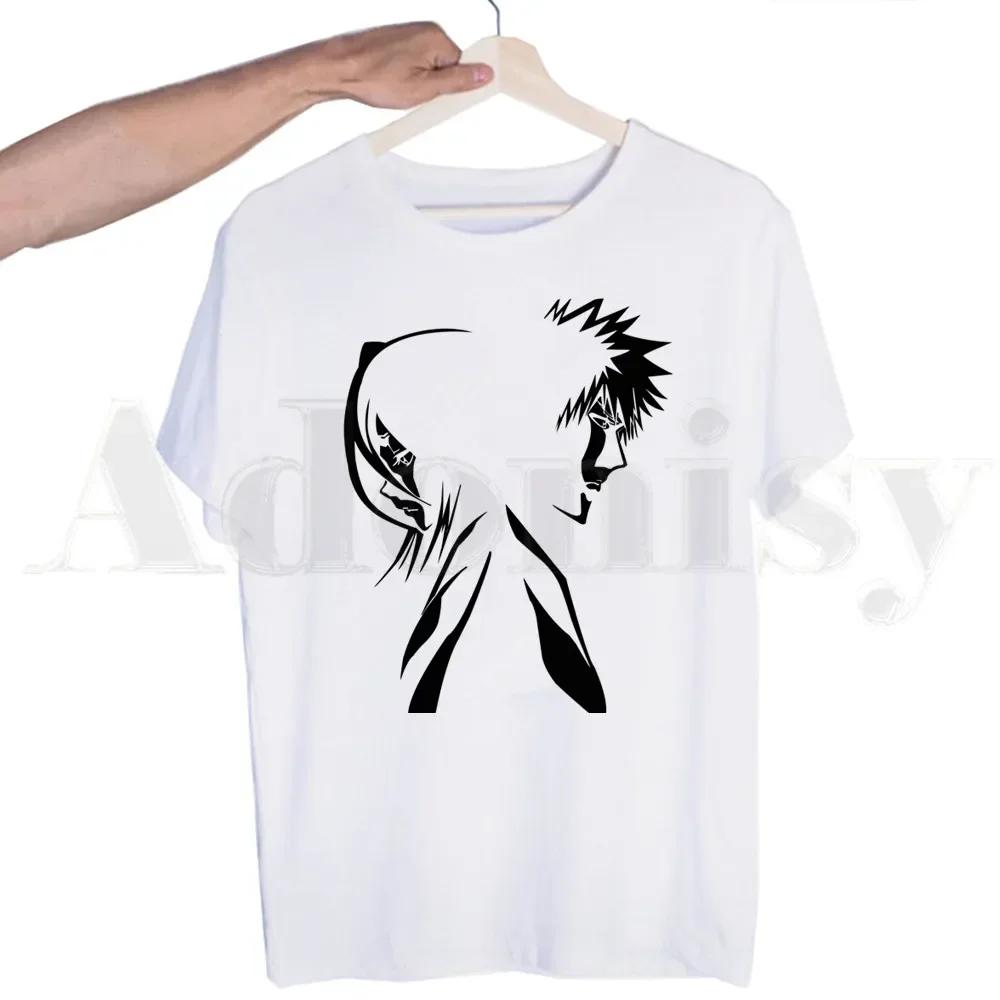 Bleach Anime Kurosaki ichigo Zaraki Kenpachi Tshirts Men Fashion Summer T-shirts Tshirt Top Tees Streetwear Harajuku Funny