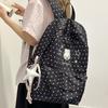 Schoolbag Korean polka dot rabbit star contrasting color backpack student large capacity class schoolbag cute high value backpack female