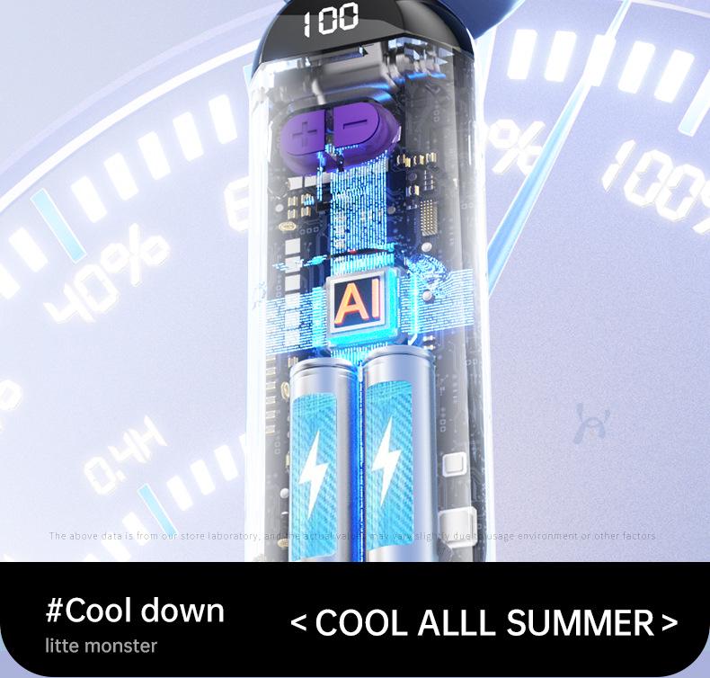 2026 Rechargeable Mini USB Dual-Airflow High-Speed Handheld Fan