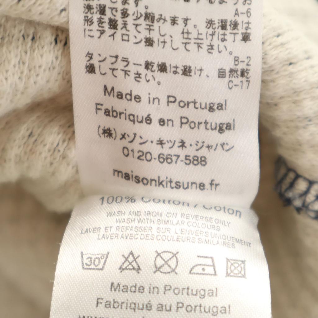 MAISON KITSUNE Made in Portugal Long sleeve waffle knit XS Navy Men's Used