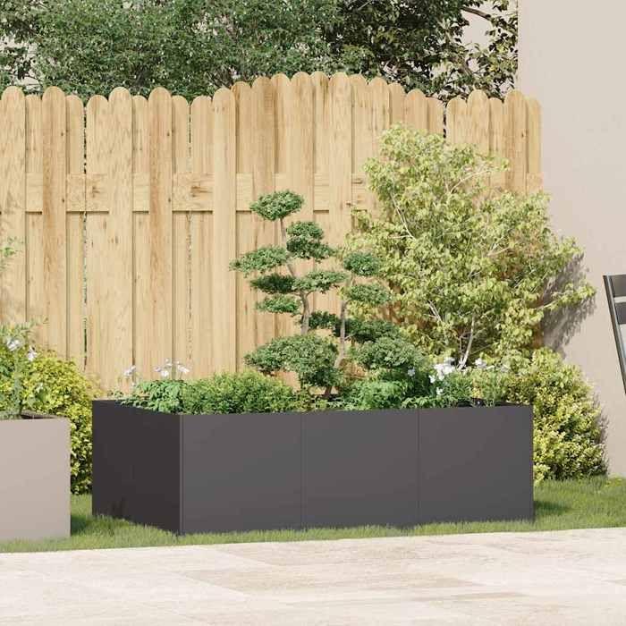 VidaXL Jardinière noir 120x80x40 cm acier 860745