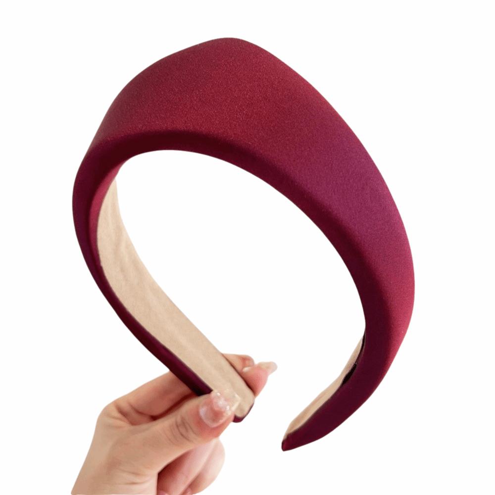 Retro Simple Fabric Women Hairband Elegant Anti Slip Hair Hoop Triangle Wide Edge Headband  Women