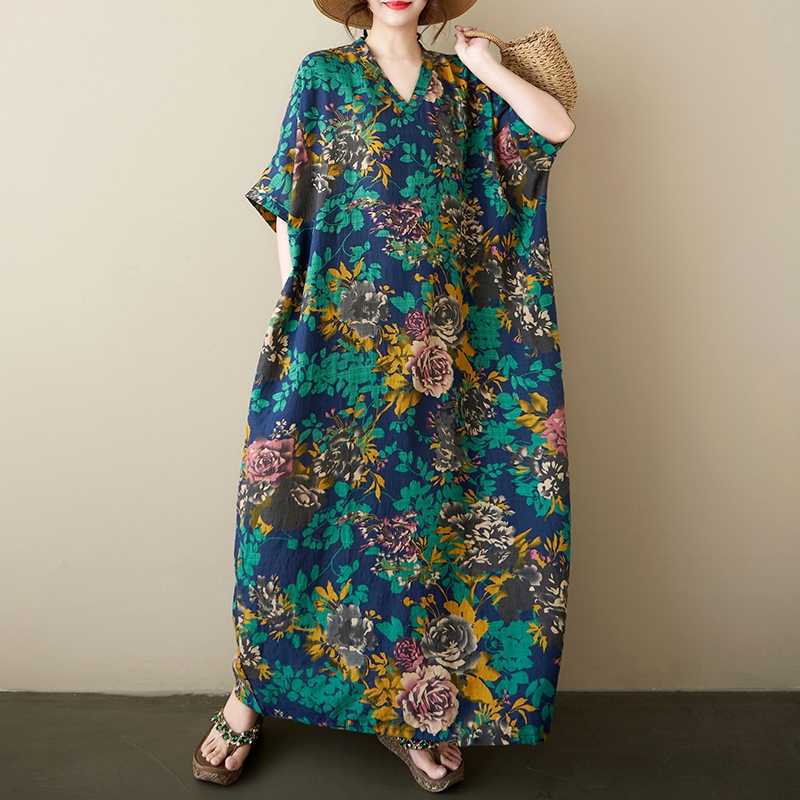 

Женское базовое длинное платье Large size average size