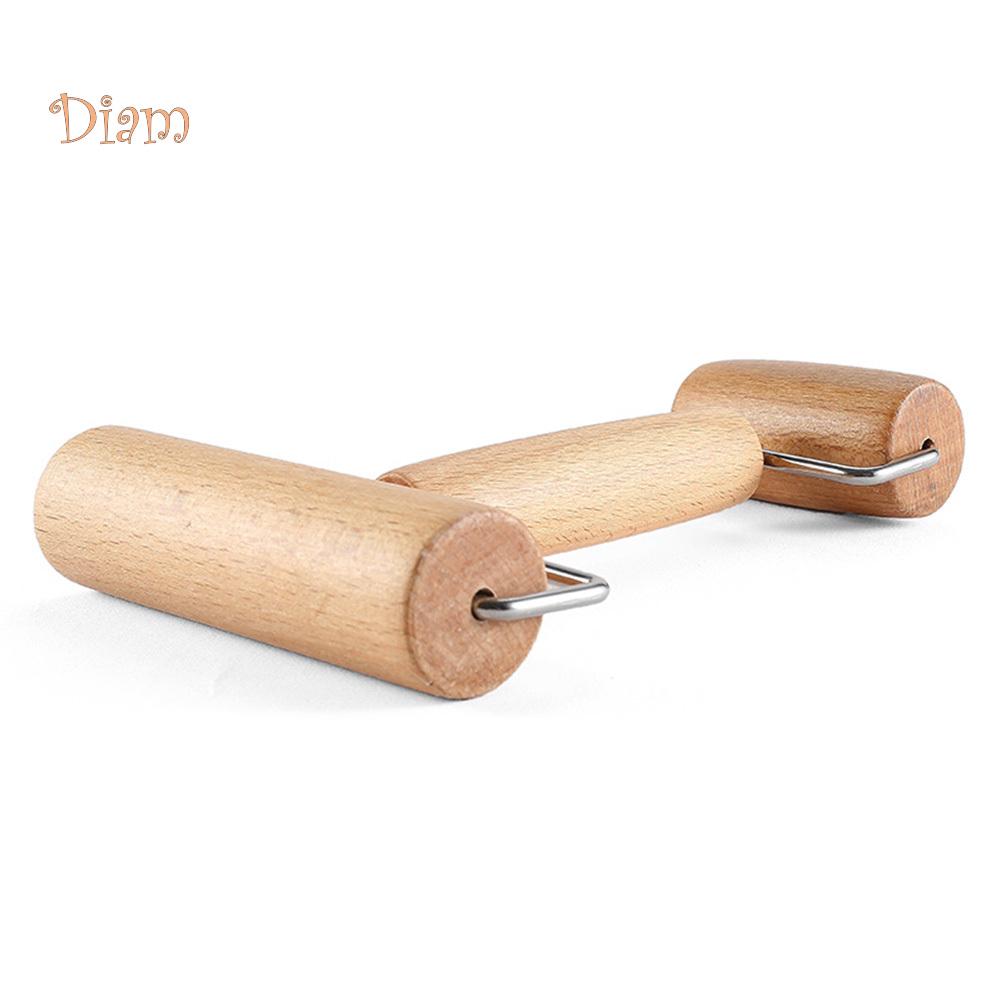 NO.HS Double-end Wooden Rolling Pin Manual Push Dough Roller Cookie Pizza Baking Tool