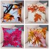 Floral Beige Letter Print Pillowcase Sofa Home Decor Floral Cushion Cover Pillowcase