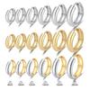 Elegant Titanium Steel Hoop Earrings for Women - Lightweight, Luxurious, Round & Colorfast Accessories