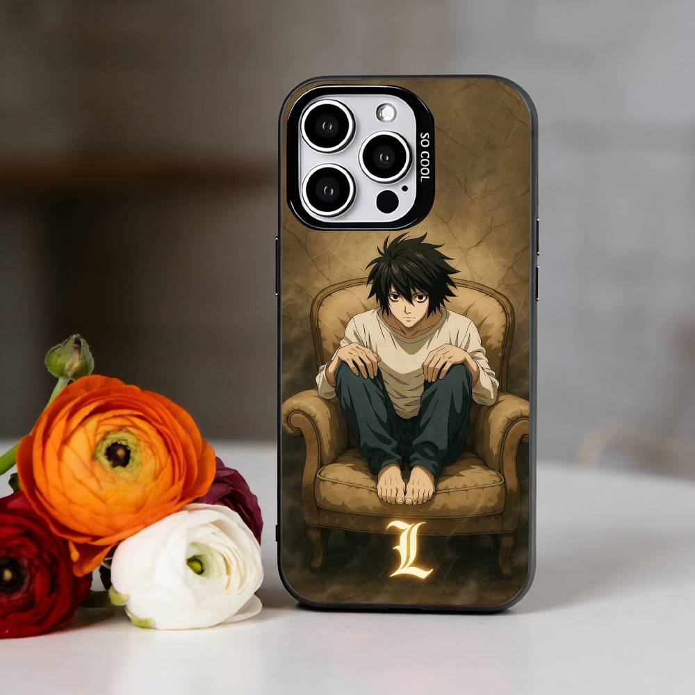 Anime D-Death N-Note  Phone Case For iPhone 17,16,15,14,13,12,11 Plus,Pro Max,XS,Colorful Silver Phone case Funda Cover iPhone12PRO