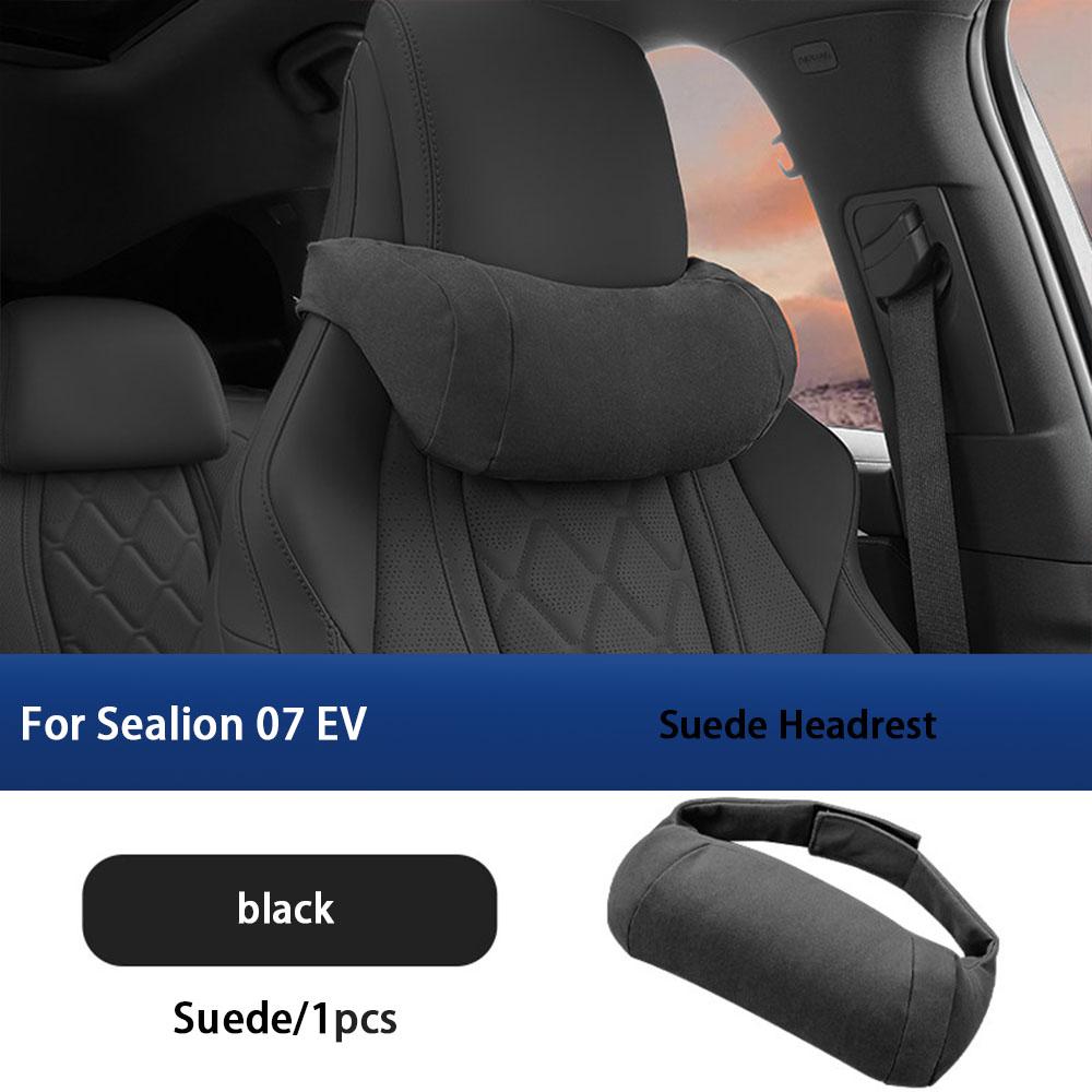 For BYD Sea Lion 7 EV Suede Headrest Lumbar Pillow Neck Protection Headrest Lumbar Support Car Interior Seats Accessories D5