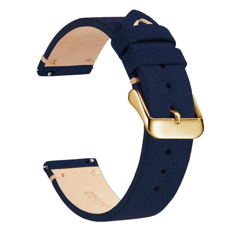 Elegantes Echtleder-Uhrenarmband, Schnellverschluss 14mm/16m/18mm/20mm/22mm Uhrenarmbänder, für Samsung, Seiko, Oris, Citizen Uhr