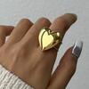 Heart Photo Locket Rings Fashionable Women Rings Adjustable Open Rings Stainless Steel Finger Jewelry for Any Occasion