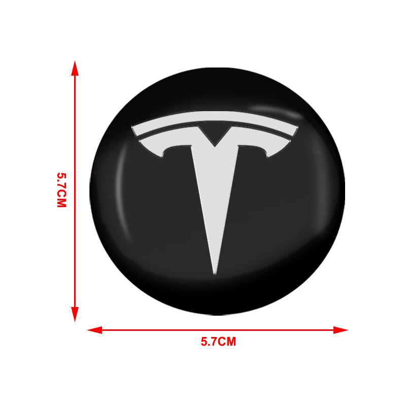 4pcs/Set 56mm Alloy Car Wheel Center Decal Hub 3D Sticker For Tesla Model 3 S X Y Style Roadster Invader Coil Mod WYE K80