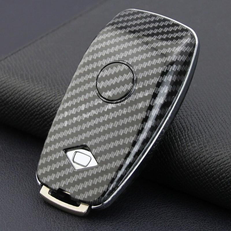 Remote Key Fob Case Cover Carbon Fiber Style ABS Fit for Mercedes Benz A B C E S G Class GLA GLC GLE CLA EQA EQB X243 EQC N293
