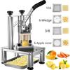 Commercial French Fry Cutter with 4 Replacement Blades, 1/2" or 1/4" or 3/8" 6 or 8-wedge Slicer or 6-wedge Apple Corer