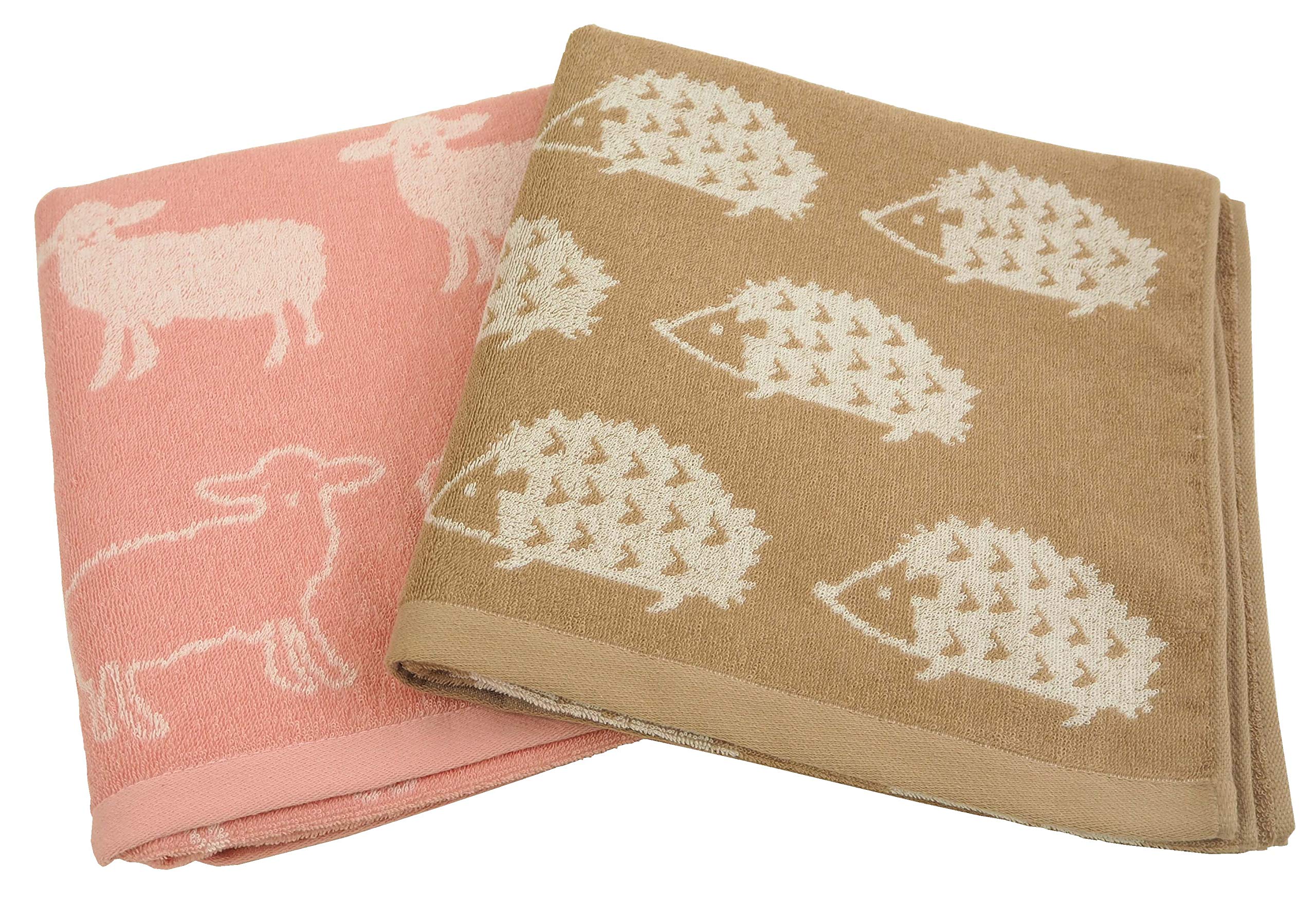 

Kosugizen Bath Nordic 2 Colors 1 of 60 x 120 moderate set of Towels, Animals, (2 Patterns), each, cm, Nordic-style motif, volume, 2, SV-693-2