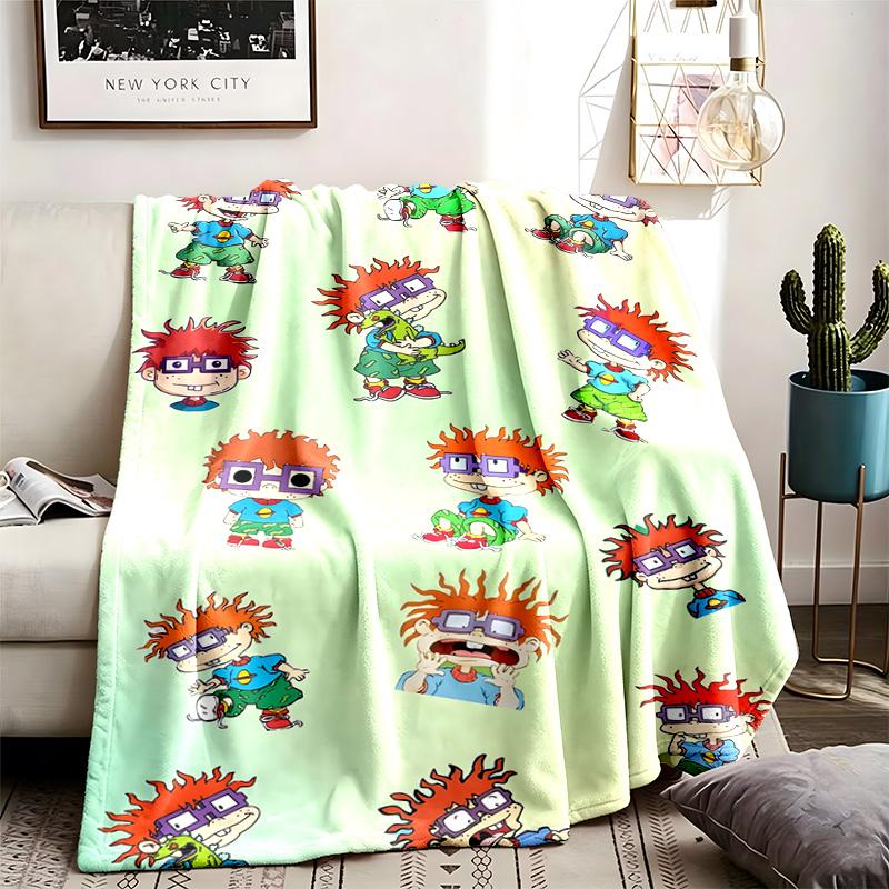 Rugrats Theme Blanket Suitable For The Sofa Camping And Travel Made Of Soft Flannel Material An Ideal Gift For Occasions Such As Birthday