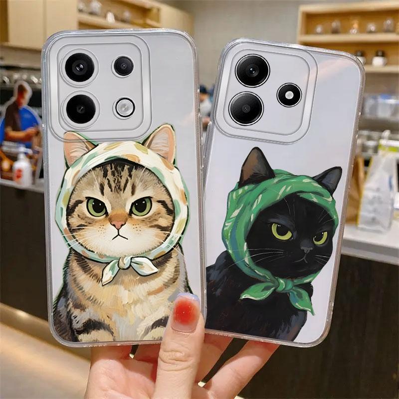 Soft Phone Cover Case for Xiaomi Redmi Note 14 Pro Plus 11 Note 13 12S A4 13C 12 14C 10S 11S 9 10 Cartoon Cat