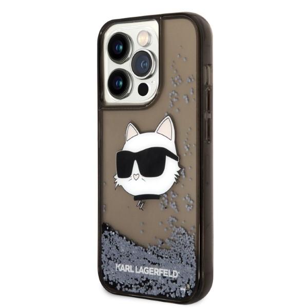 Etui Do iPhone 14 Pro Max Karl Lagerfeld Glitter Choupette Czarny