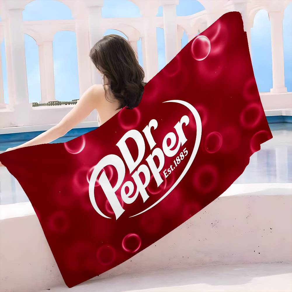D-Dr P-Pepper Dessin Animé Couverture Microfibre Séchage Rapide Serviettes de Plage Impression Surdimensionnée Super Absorbante Couverture Serviette de Piscine Cotton 50x100cm