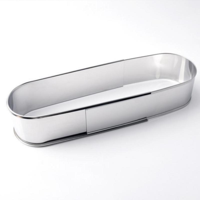 1 Stück Teleskop-Mousse-Ring aus Edelstahl, ovale Form, rostfrei, verstellbarer Mousse-Kuchenring für einfaches Lösen, Backring-Werkzeuge
