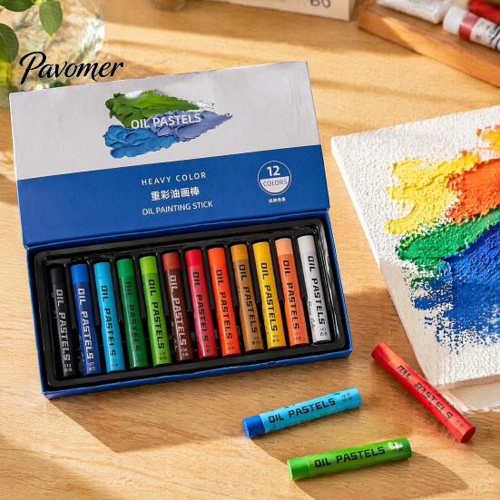 Professional Oil Pastel Set Water-soluble Set, Water-Soluble Painting Stick, High Water Soluble Sketching Crayons Coverage Multi Color Crayons,