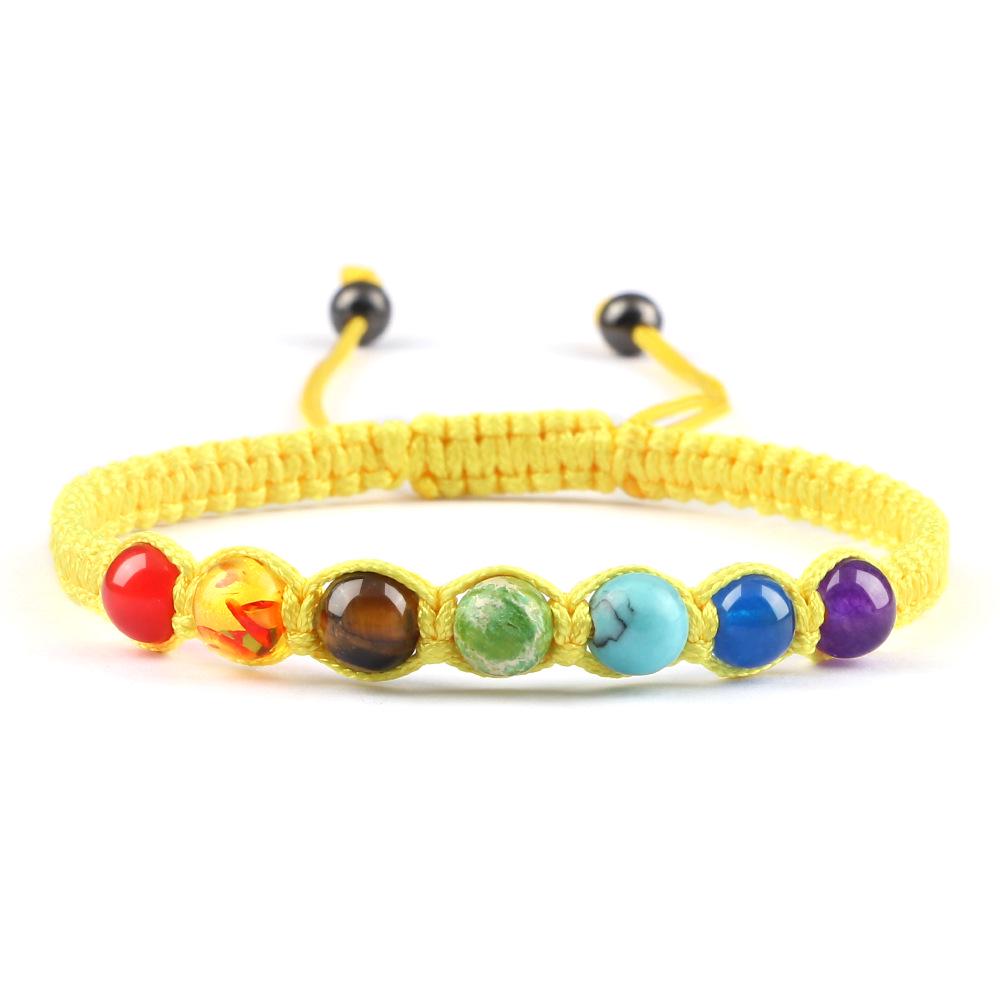Handmade Seven-Color Yoga Energy Bead Bracelet