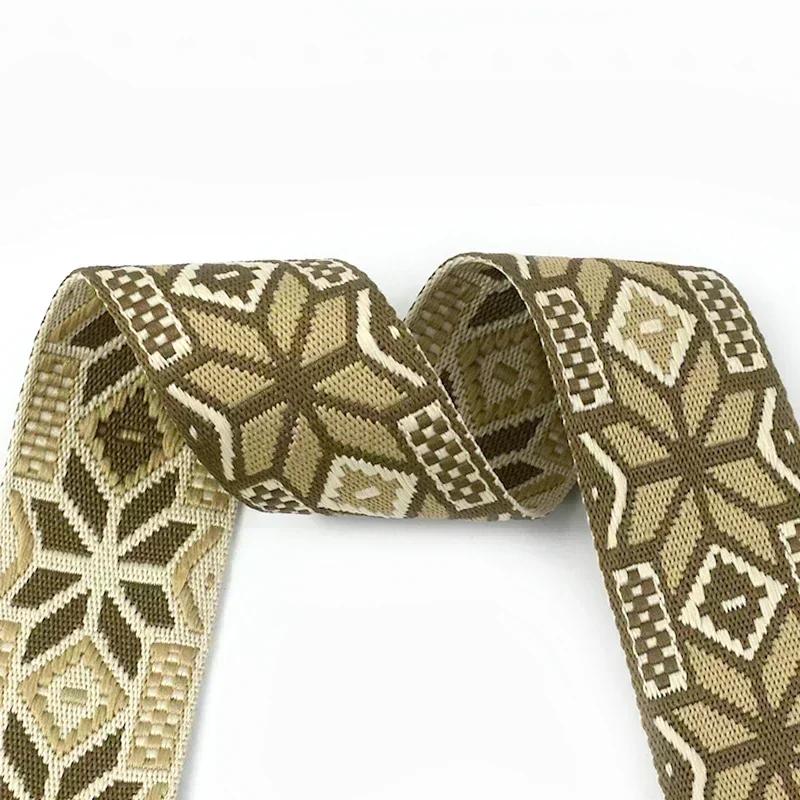 1-10M Meetee 50mm Polyester Webbing Tapes for Backpack Jacquard Bag Strap Ribbon Clothes Decor Bands DIY Sewing Accessories