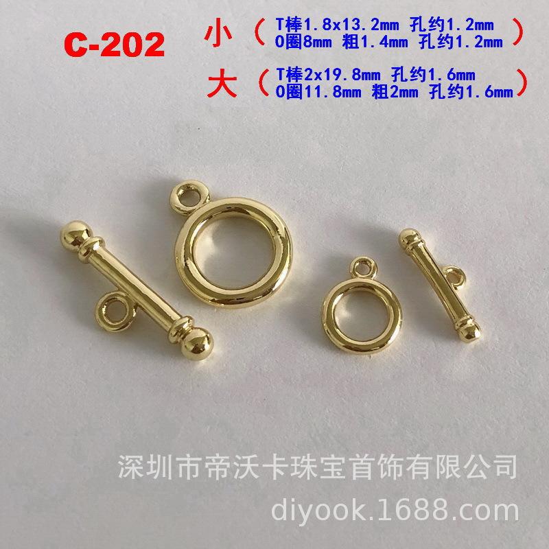 Cataramă rotundă răsucită din aur de 14K placat cu cupru pentru bijuterii DIY