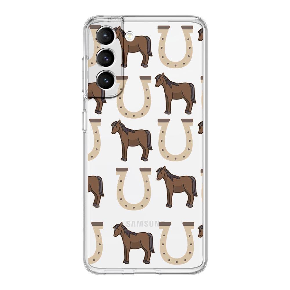 Phone Case For Samsung Galaxy S24 Ultra S23 FE S22 S20 S21 5G S10 S9 Plus S10E S8 Soft Silicone Clear Animal Art Horse Cover