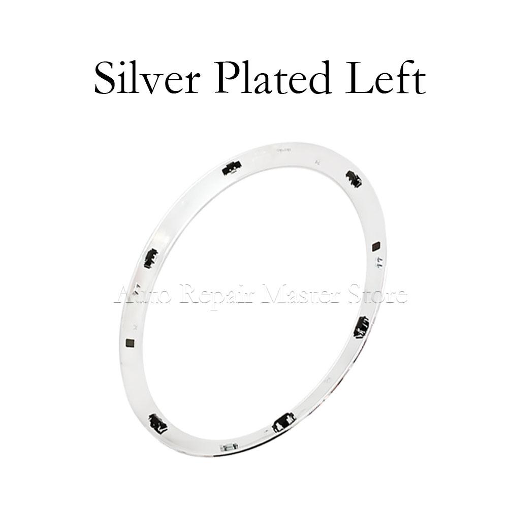 51137300631 51137300632 Front Left Right Headlight Bezel Trim ABS Plastic Scratch Proof for Car for Cooper F55F56F57 Silver Plated Left