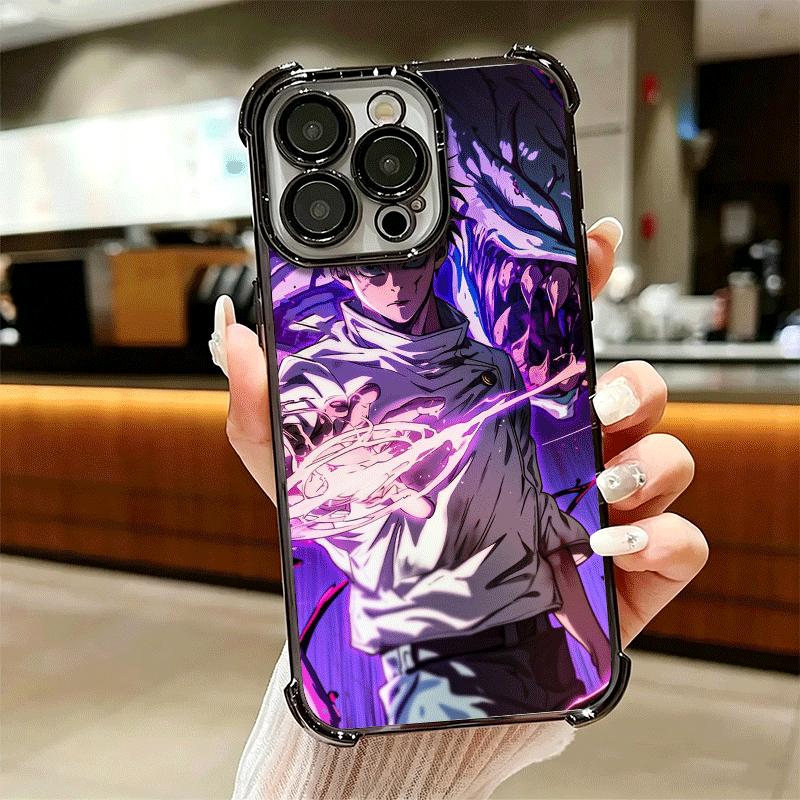Anime Yuta Okkotsu JUJUSU Soft Phone Case For iPhone 15 16 17 Air 14 Pro Max 16E Plus 13 12 Mini Plating Anti-Fall Fundas