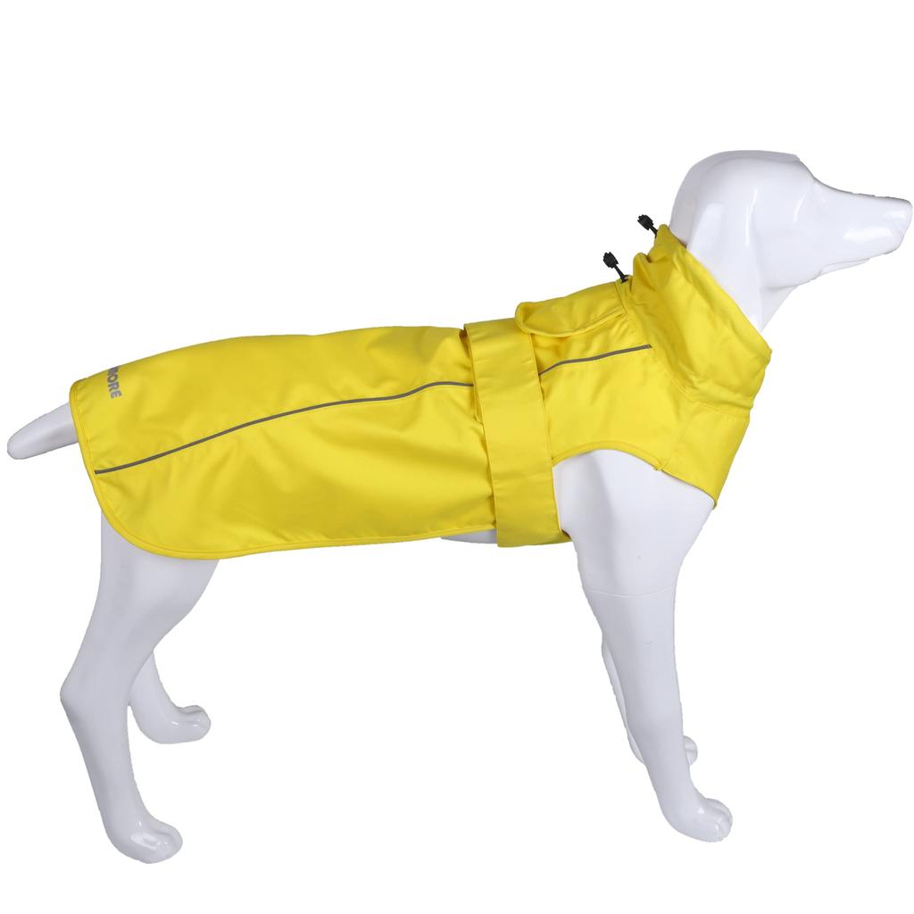 Waterproof Dog Raincoat with Reflective Strip, Adjustable Breathable Rain Coat Jacket with Leash Hole for Dogs