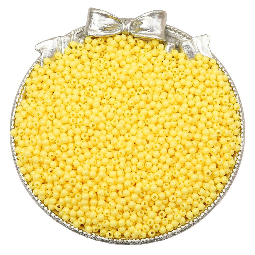 1800Pcs Acrylic Beads Solid Colored Round Loose Spacer Beads for Jewelry Making DIY Bracelets Necklace