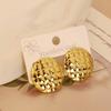 European American Trendy Cross-Border Punk Cold Wind Stainless Steel Earrings Geometric Irregular Drop Fashion Jewelry