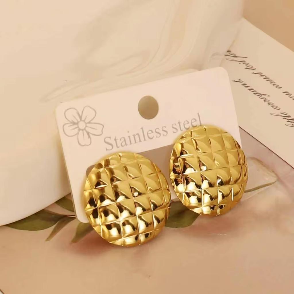 European American Trendy Cross-Border Punk Cold Wind Stainless Steel Earrings Geometric Irregular Drop Fashion Jewelry