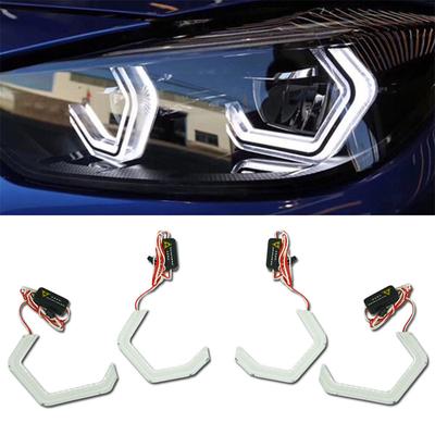 For BMW F82 F80 F32 F30 E90 M3 M4 M5 Halo Lights Crystal LED Angel Eye Rings ×4