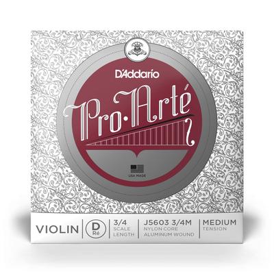 Pro Arte Violin D Medium Tension D'Addario Strings, String, J5603, 3/4M,