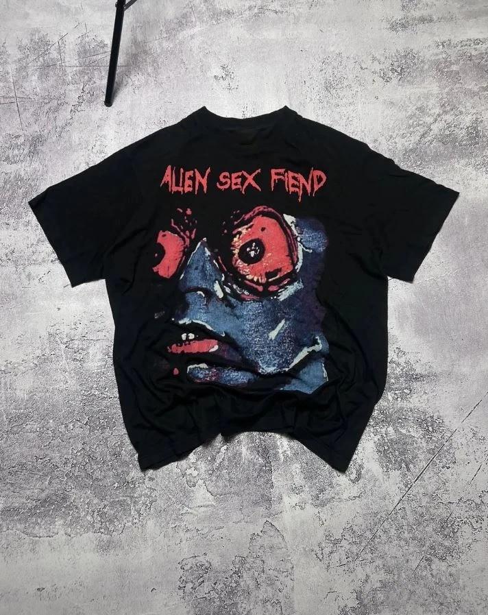 Vintage Alien Sex Fiend Band Heavy Cotton Black S to 5XL Shirt ZL349 Unisex T-Shirt S