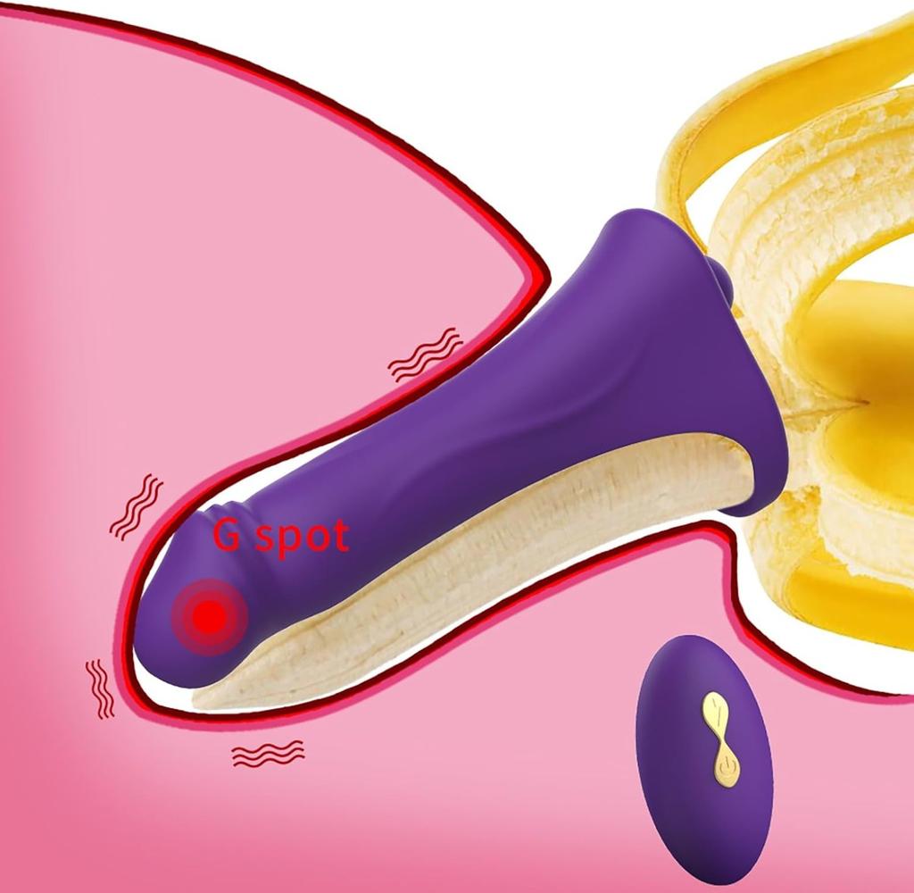 Dual Head Vibrating Dildo Penis Ring with Remote Penis Plug Vibrator, 10 Modes Female Clitoral G-spot Stimulator Adult Sex Toys