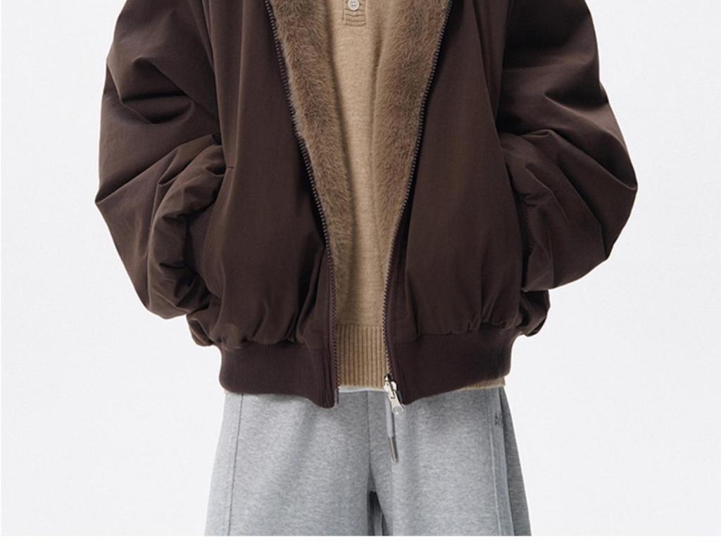 Herren American Style Kapuzen Adler Plüsch Baumwolljacke - Winter Retro Trend, Dick Warm & Lockerer Schnitt