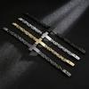 Stainless Steel Men's Cross Curved Personalized Retro Bracelet, Men's Emperor Shaped Chain Bracelet, Hand Accessory