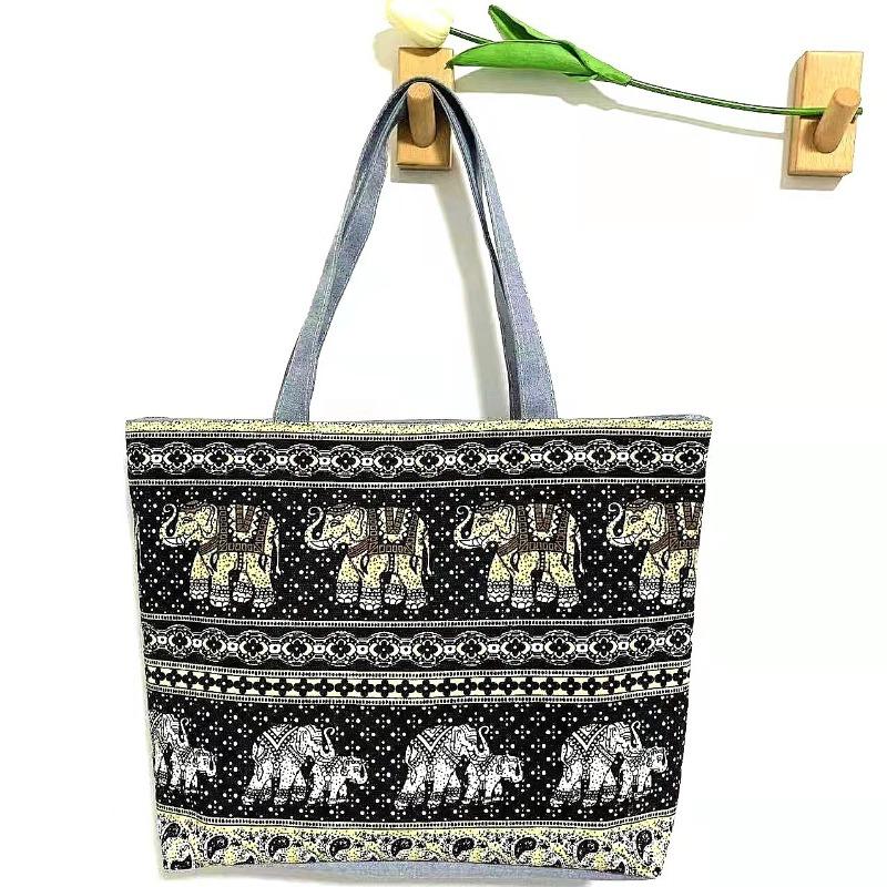 Women Canvas Bags Casual Daily Shoulder Tote Shopper Handbag Simple Hobo Bags