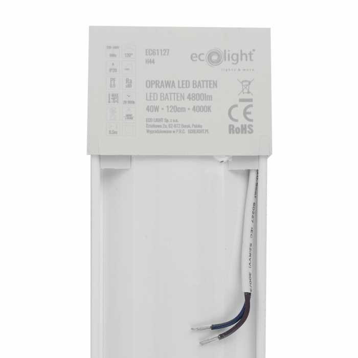 Oprawa Led Batten 120 Cm 40W 4000K 4800Lm Ip20