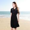 Sancai Plus Size Elegant A-Line Midi Dress