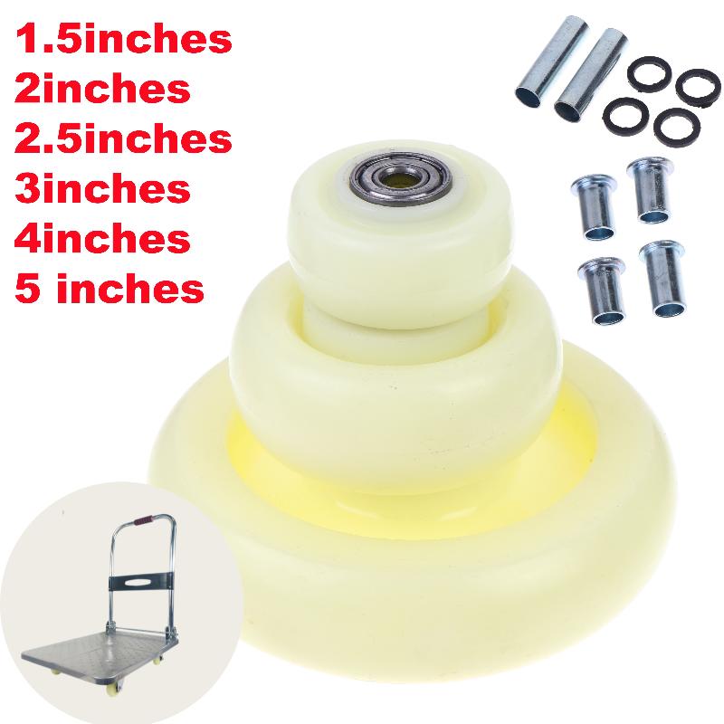2 Sets Furniture Wheels Sliding Swivel Trolley Castor 1.5/2/2.5/3/4/5Inch Caster For Cart Industrial Move Chair Replacement