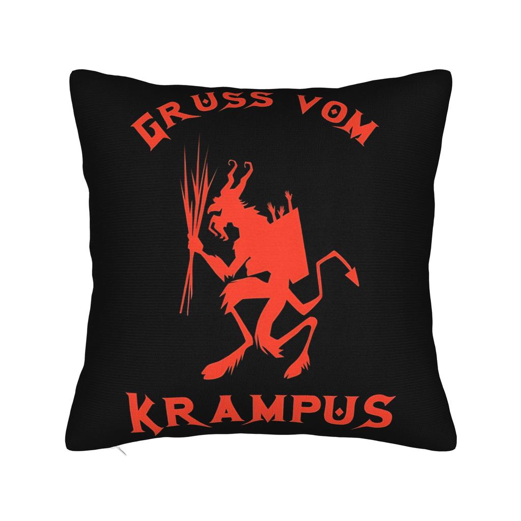 Merry Krampus Horror Pillowcases Novelty Pillow Case For Living Room Sofa Comfy Pillow Cover
