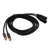 Dual XLR to Dual AV Cable Male to Male HiFi Sound XLR to AV Cord for Amplifier Mixing Console