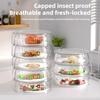 Food Storage Cover Flavorless Food Cover Stackable Insulated Food Vegetable Covers Multi-layer Anti-fly Dust-proof for Picnic