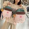 Cartoon Capybara School Bag Kawaii Shoulder Bag Lovely Capybara Nylon Backpack  Girls